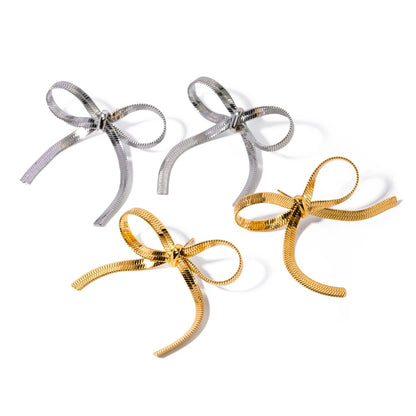 BOW EARRINGS (GOLD AND SILVER)