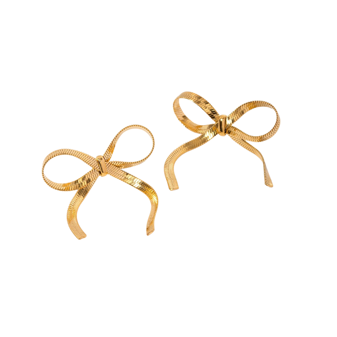 BOW EARRINGS (GOLD AND SILVER)